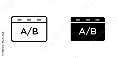 A B test icons for app and websites.