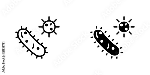 Bacteria icons for app and websites.