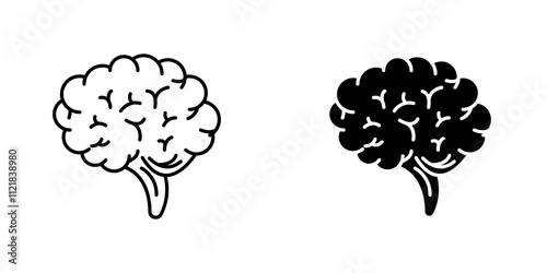 Brain icons for app and websites.