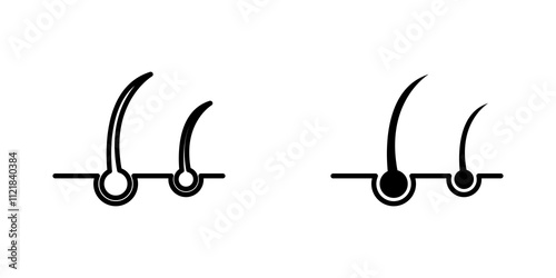 Hair icons for app and websites.