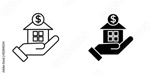 Mortgage icons for app and websites.