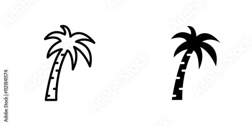 Palm tree icons for app and websites.