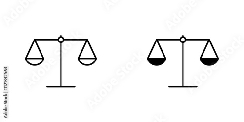Scales of justice icons for app and websites.