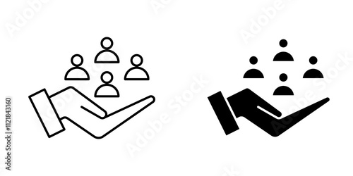 Teamwork icons for app and websites.