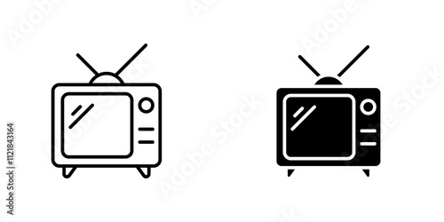 Television icons for app and websites.