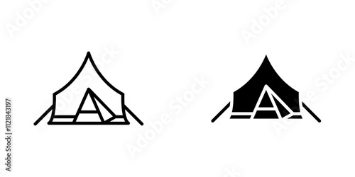 Tent icons for app and websites.