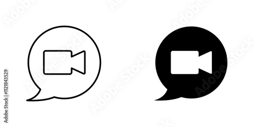 Video call icons for app and websites.