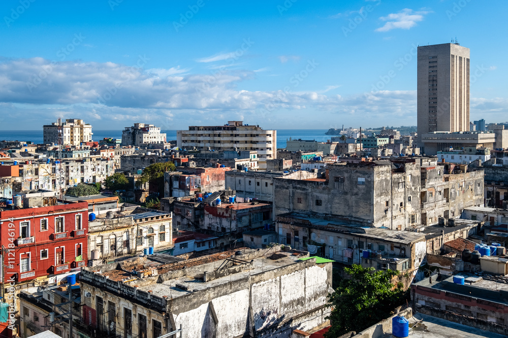 Obraz premium Aerial view of the city of Havana in Cuba