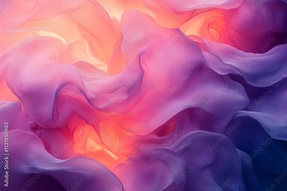 Obraz premium Gentle abstract patterns of soft, flowing hues create a mesmerizing visual experience