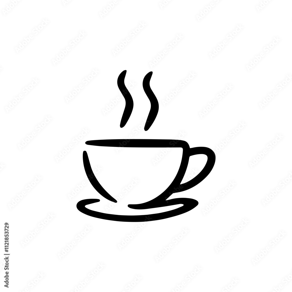 Obraz premium coffee cup icon vector silhouette