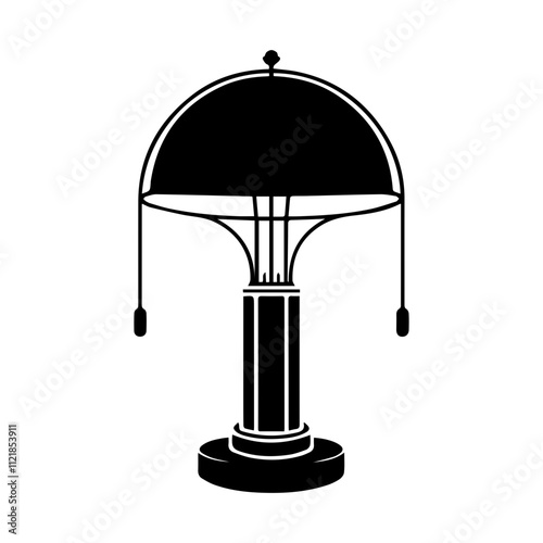 lamp light vector silhouette icon illustration