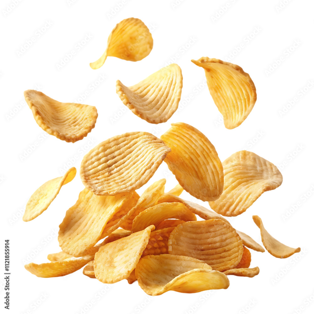 potato chips isolated on white potato chips isolated on white
