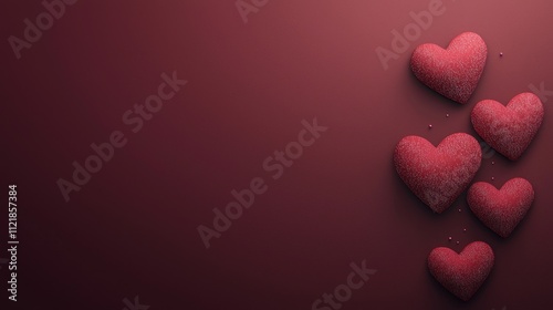 Romantic Hearts on a Dark Background for Love and Affection Themes in Creative Design Projects