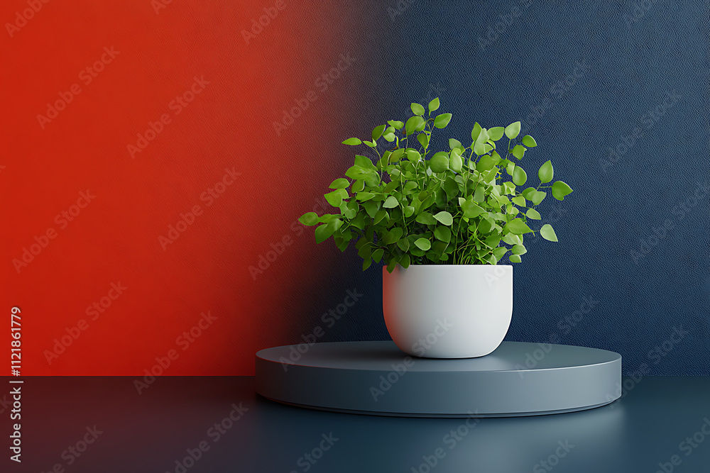 Modern Plant Decor on a Stylish Display Modern Plant Decor on a Stylish Display