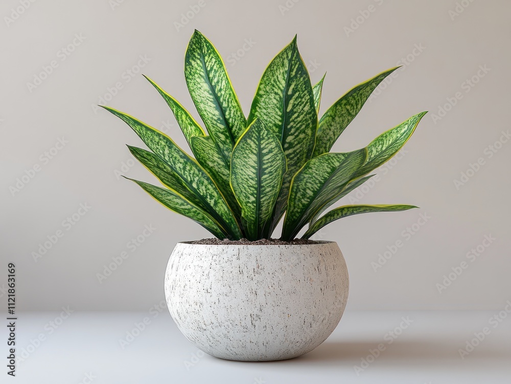 Decorative indoor plants in stylish pots with vibrant green leaves, AI generated