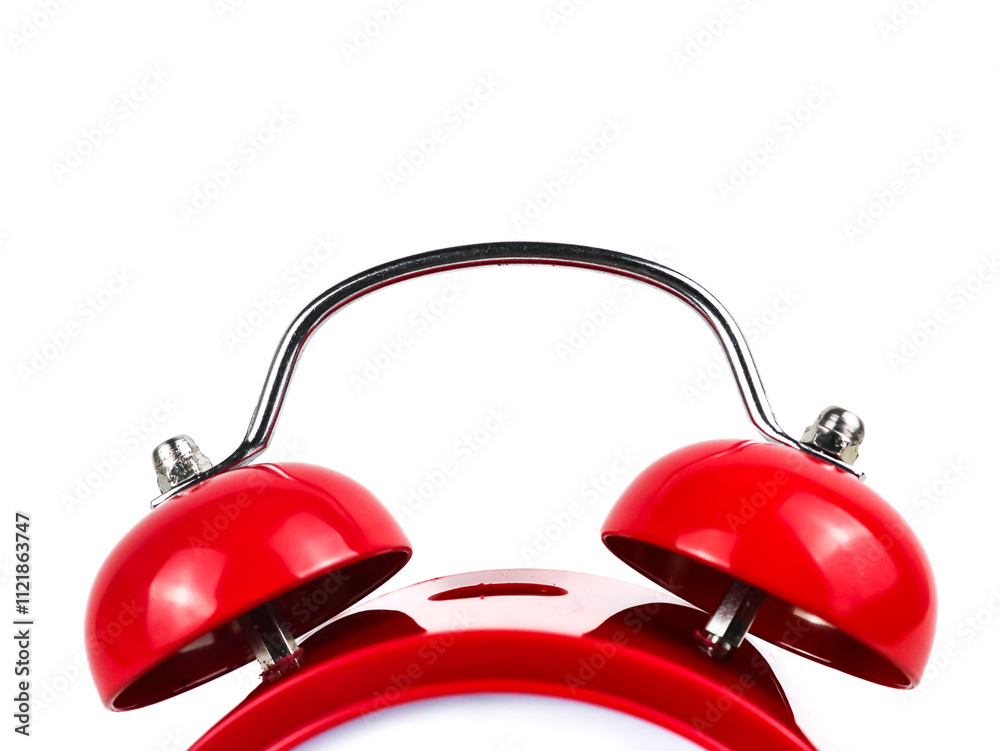 A red alarm clock with classic model A red alarm clock with classic model