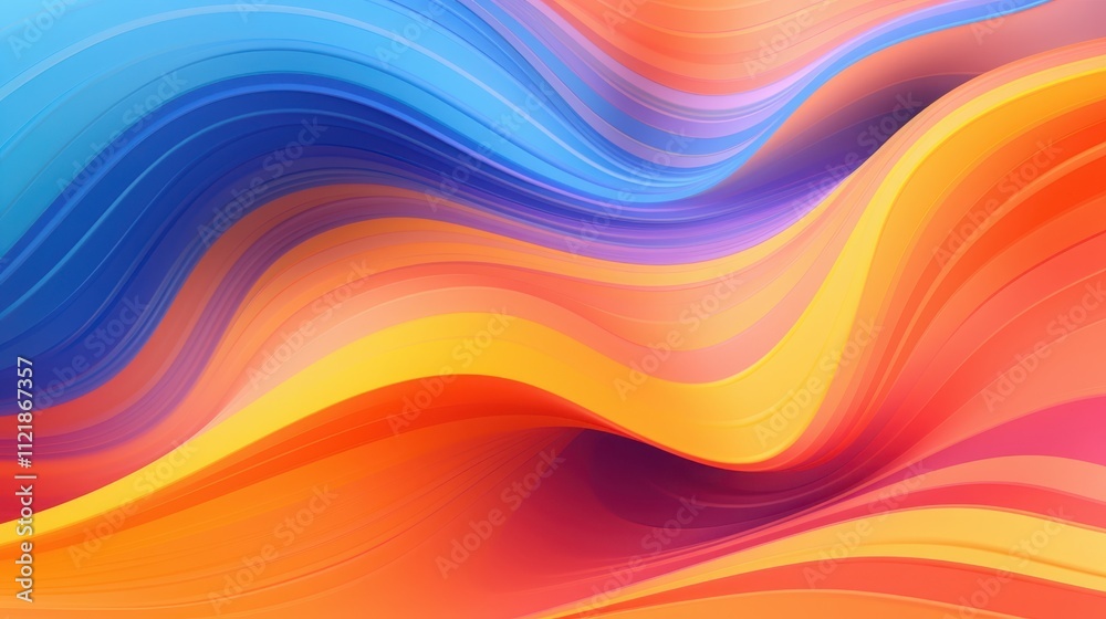 Obraz premium Abstract Colorful Waves Flowing Design