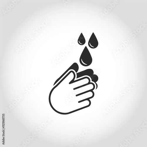 Hand Wash icon Symbol