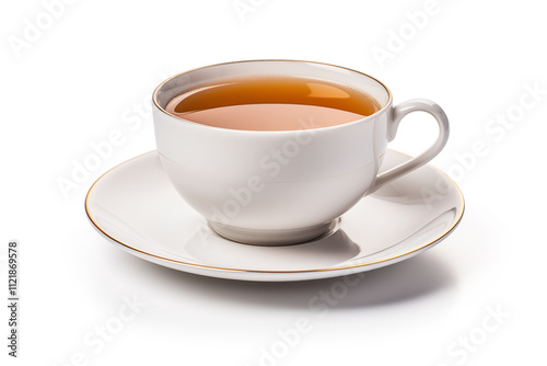 Wallpaper Mural Cup of tea. Glass cup of hot aromatic tea on white background Torontodigital.ca