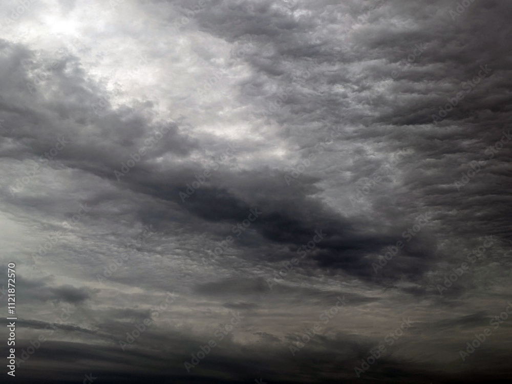 Obraz premium Heavy Dark Rainclouds Before a Storm Sky Grey Clouds