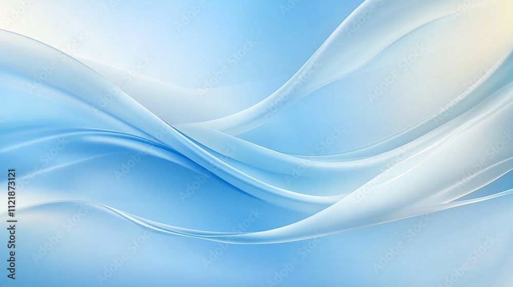 Fototapeta premium Sky blue silk satin fabric abstract background