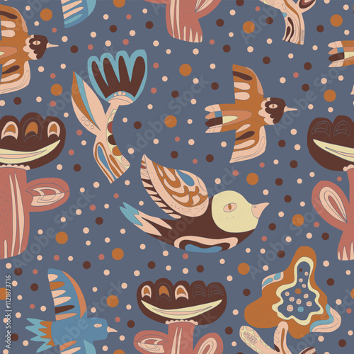 seamless pattern with birds