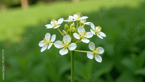 alliaria petiolata wild edible flowering plant mustard garlic scent commonly found photo