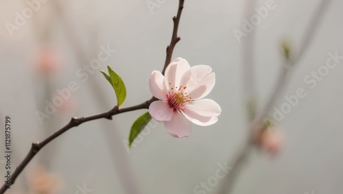 Wallpaper Mural Pink peach flower blooming on branch in spring. Torontodigital.ca