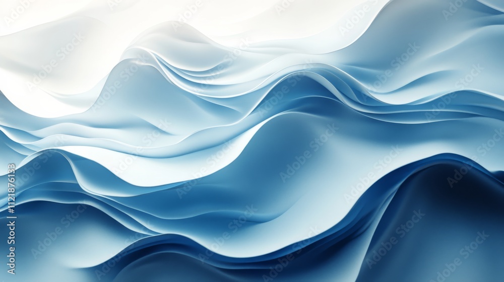 Fototapeta premium Abstract Wavy Blue Texture
