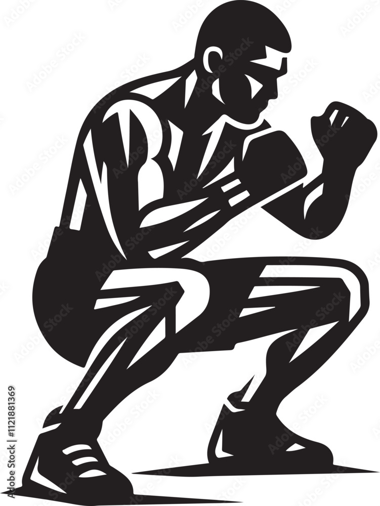 Fototapeta premium boxing Vector Silhouette