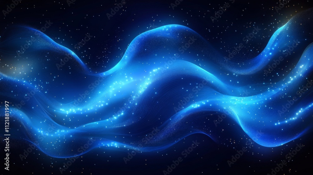 Blue Cosmic Wave Abstract Blue Cosmic Wave Abstract