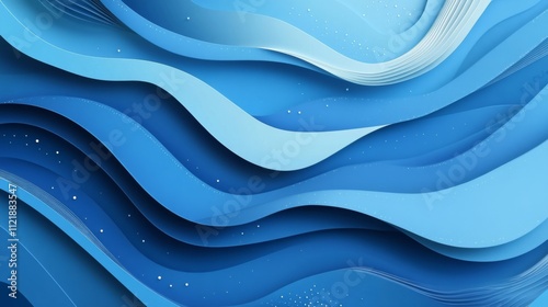 Abstract Blue Waves photo