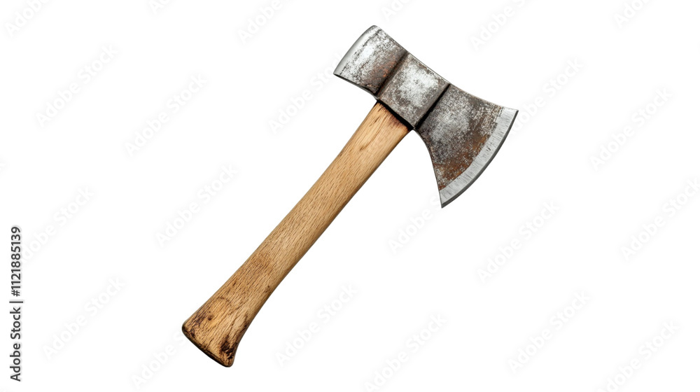 Axe with a wooden handle isolated on transparent background Axe with a wooden handle isolated on transparent background