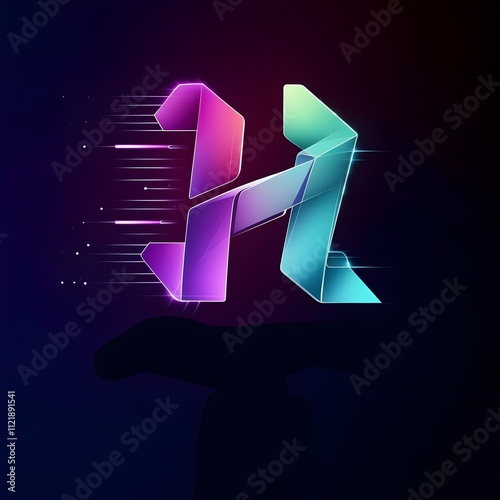 Letter H logo design creative custom clean two alphabet logo