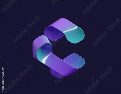 Letter C logo design creative custom clean two alphabet logo