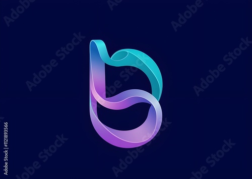 Letter B logo design creative custom clean two alphabet logo