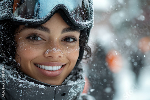 Board Woman In Winter