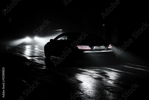 Car On Black Background