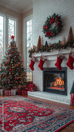 cozy living room decorated ...