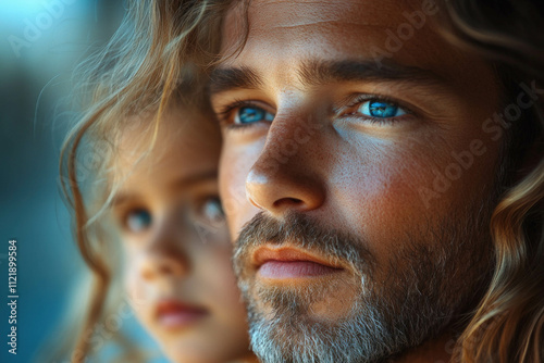 Father And Daughter Isolated