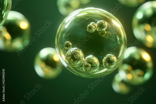 Green Bubbles Background