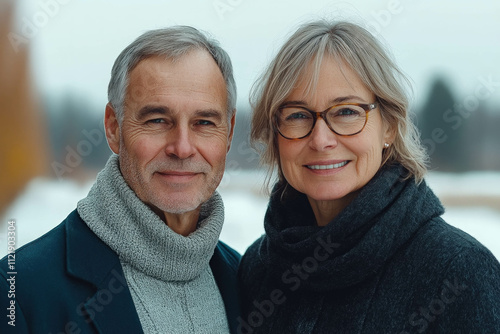 Senior Couple In Winter