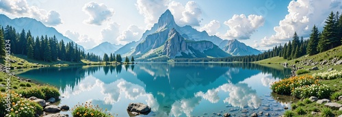 lake in the mountains