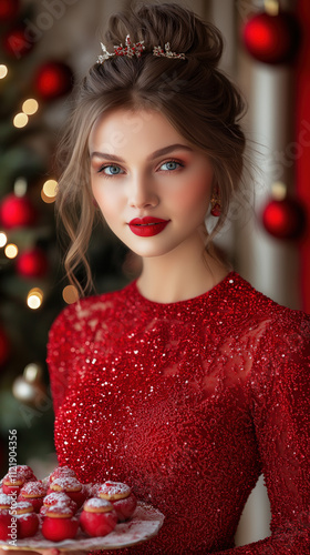 stylish elf woman holding a...