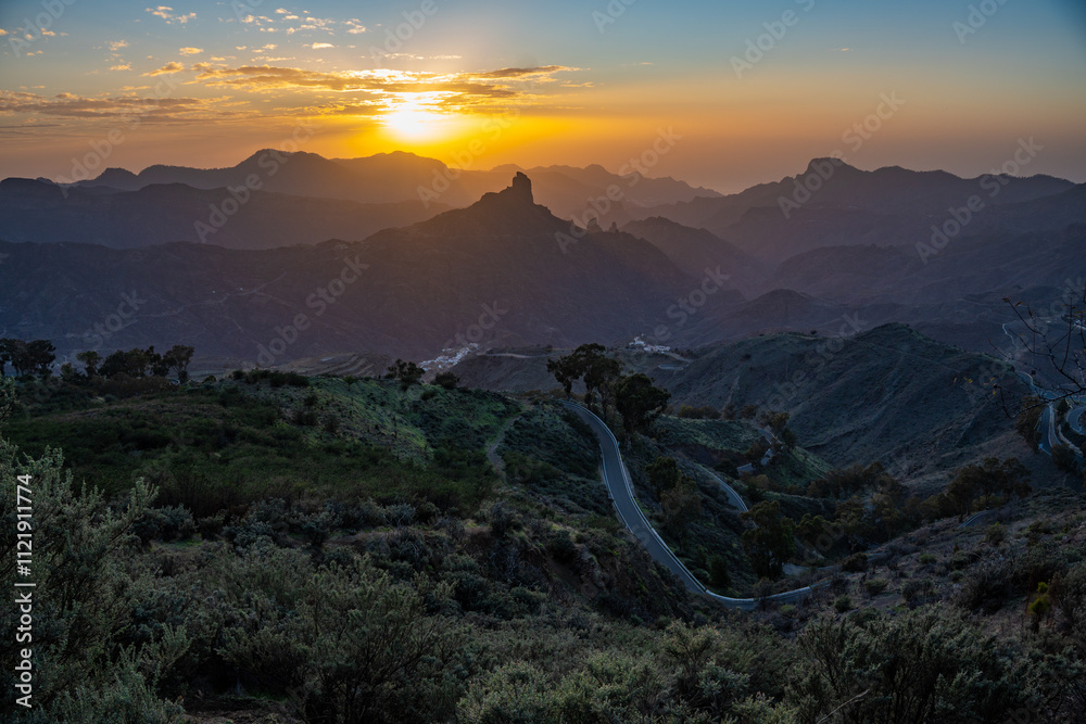 Obraz premium A wonderful view of the unforgettable Grancanaria Nublo rural Park, the largest natural area in Gran Canaria