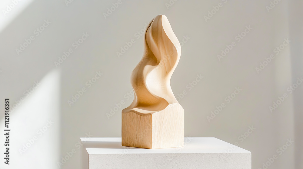 A standalone sculpture displayed on a white surface with a clean, isolated background A standalone sculpture displayed on a white surface with a clean, isolated background