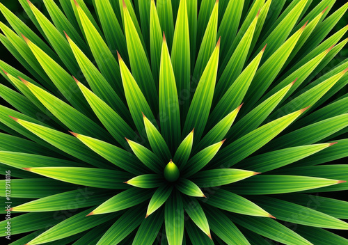 vibrant green grass blades arranged densely create stunning visual effect aerial views photo