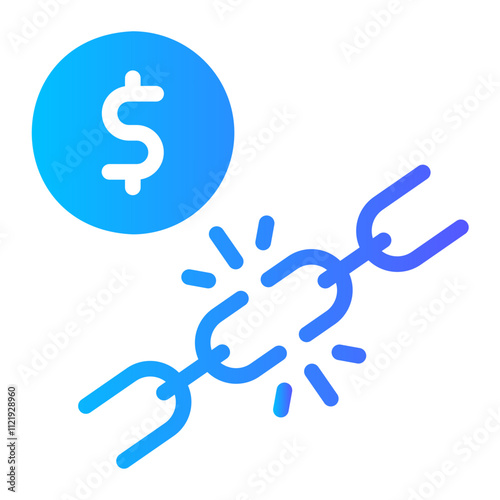 broken gradient icon