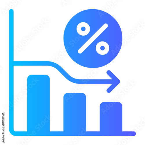 reduce cost gradient icon