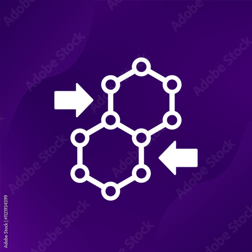 graphene, strong and resistant material vector icon